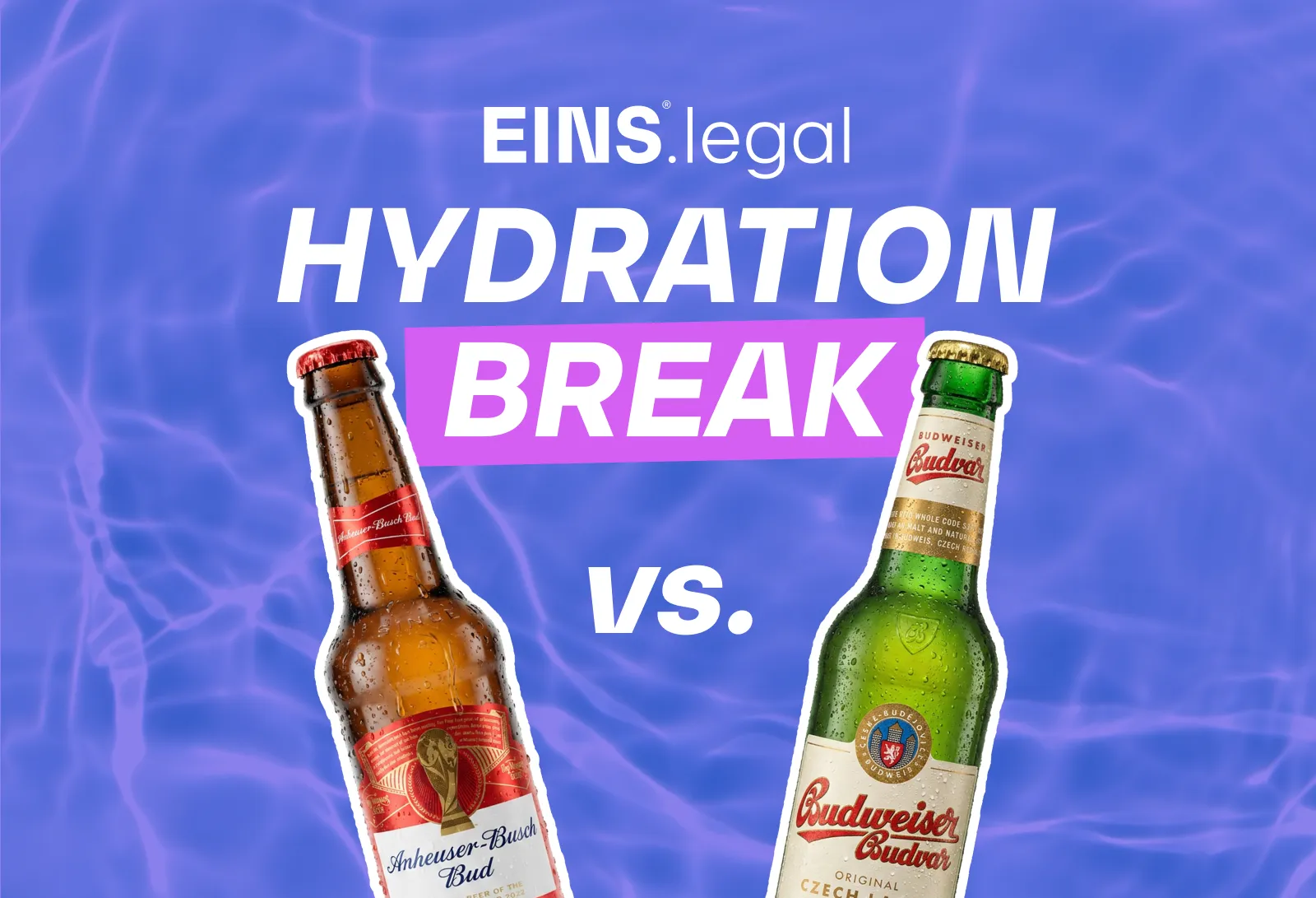 Flaschen von Budweiser Budvar und Anheuser-Busch nebeneinander