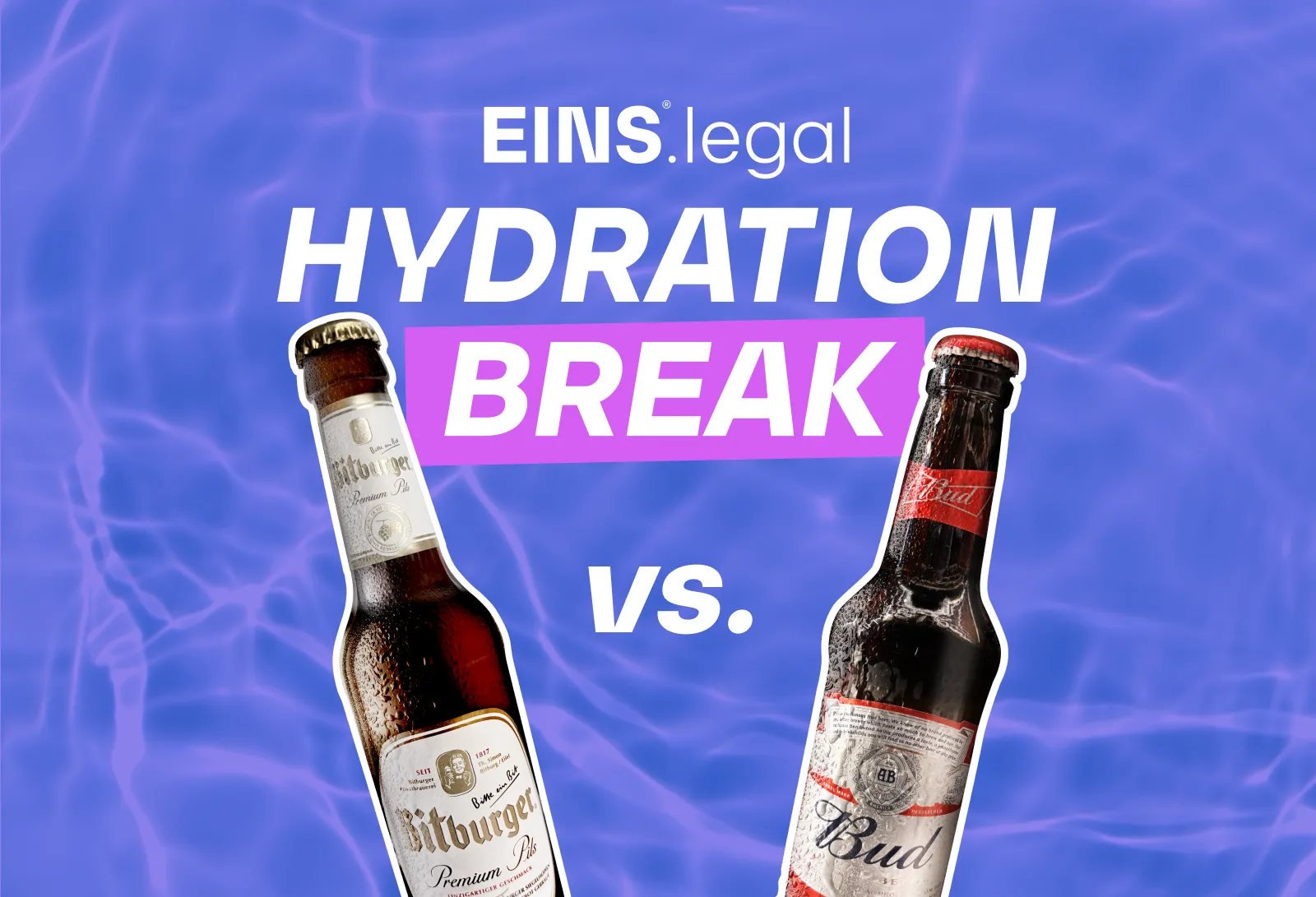 Flaschen von Bitburger und Anheuser-Busch Bud nebeneinander